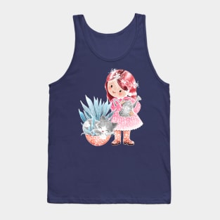 Strawberry Blonde Kitsch Cat Lady Tank Top